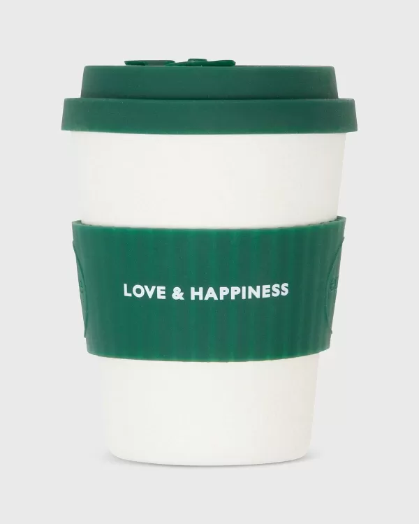 Hot Ecoffee for Sid Mashburn 12 Oz. Reusable Coffee Cup White/Green