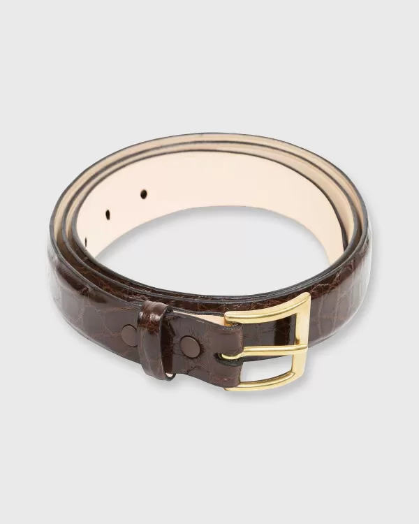 Online Mashburn 1" Belt Chocolate Alligator