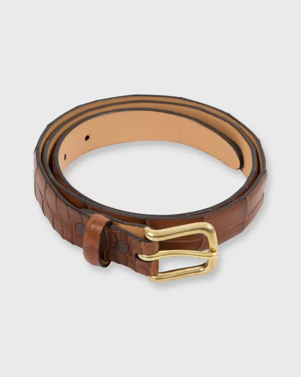 Flash Sale Mashburn 1" Belt Medium Brown Matte Alligator
