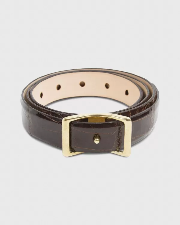 Fashion Mashburn 1" Conroy Belt Chocolate Alligator