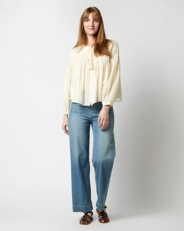 Best Sale Isabel Marant Étoile Abadi Top Ecru