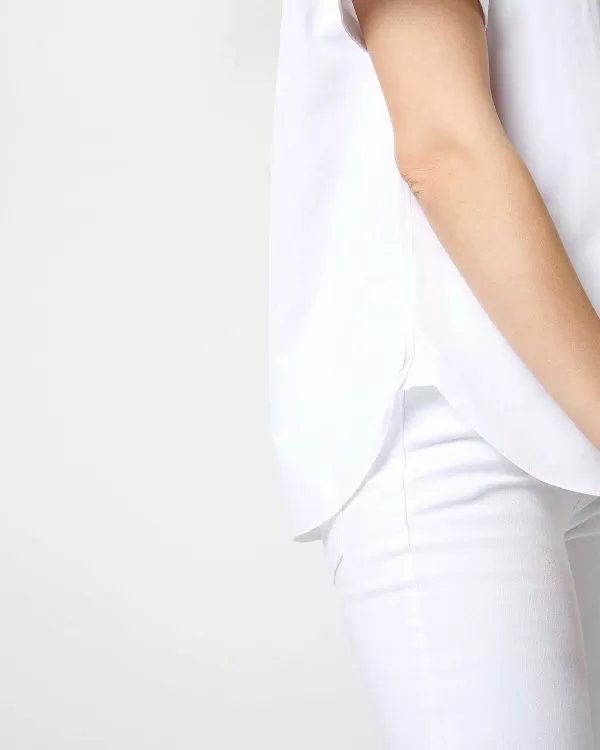 Discount Ann Mashburn Agnes Shirt White Poplin