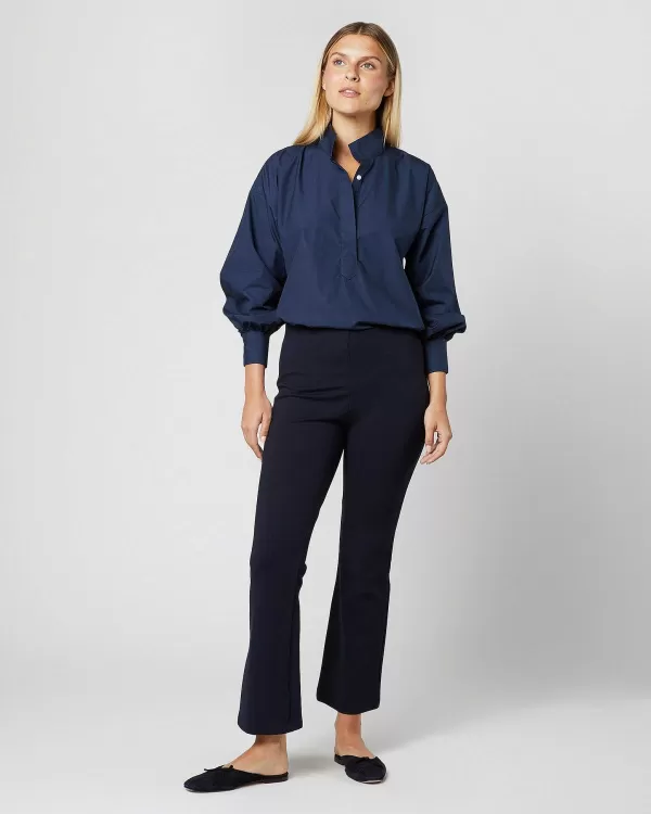 Sale Ann Mashburn Anaya Popover Shirt Navy Poplin