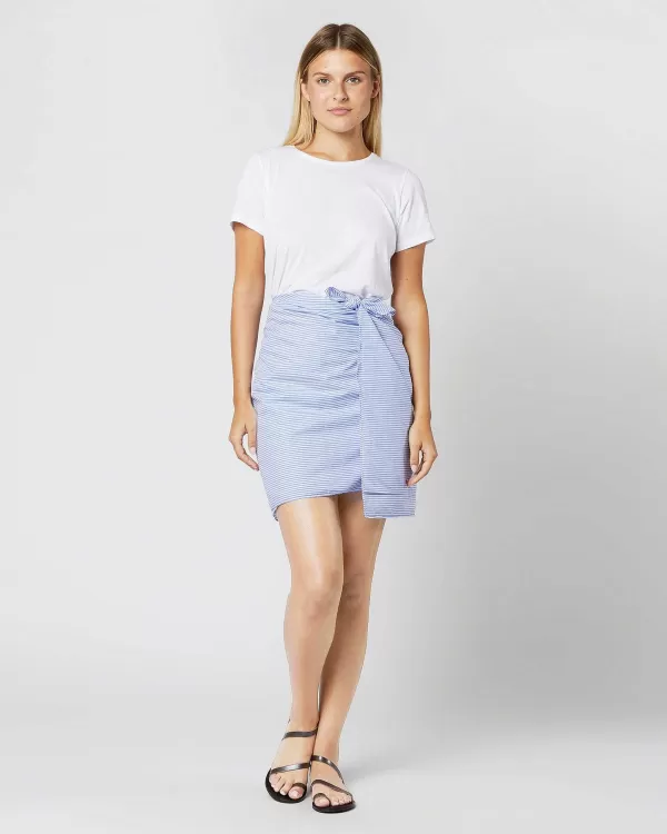 Store Ann Mashburn Ashley Pareo Blue Bengal Stripe Cotton Lawn