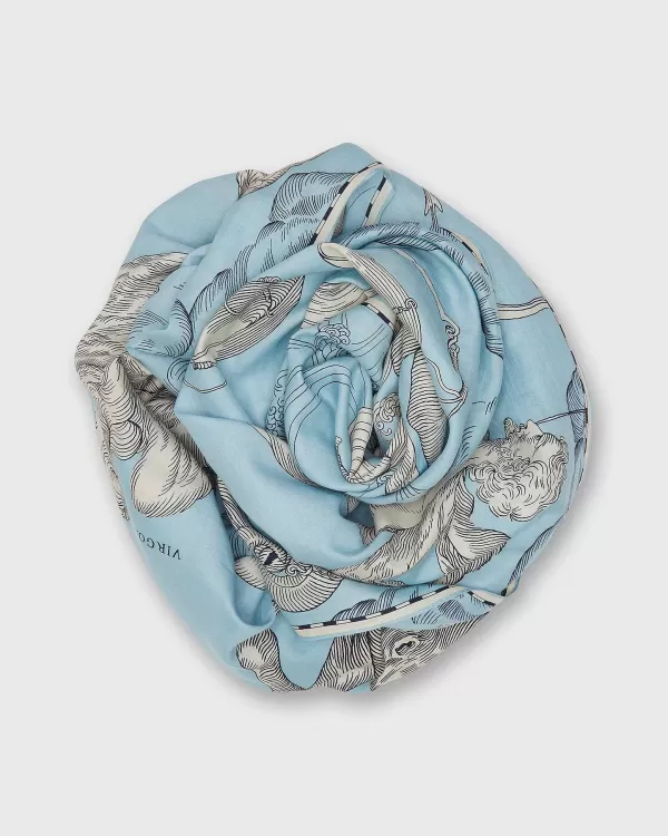 Outlet Inoui Editions Astrologie Scarf Light Blue