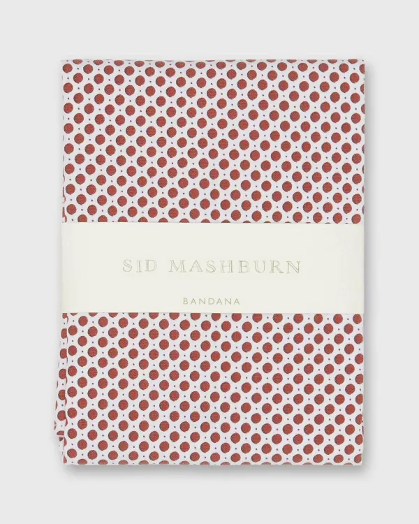 Discount Sid Mashburn Bandana Brick/White Dot