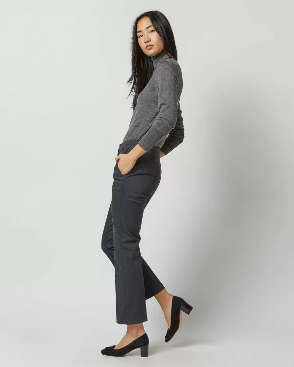 Online Ann Mashburn Bella Flare Pant Navy Stretch Sateen