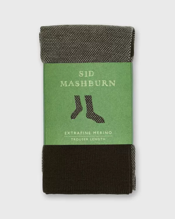 Online Sid Mashburn Birdseye Trouser Dress Socks Chocolate Extra Fine Merino