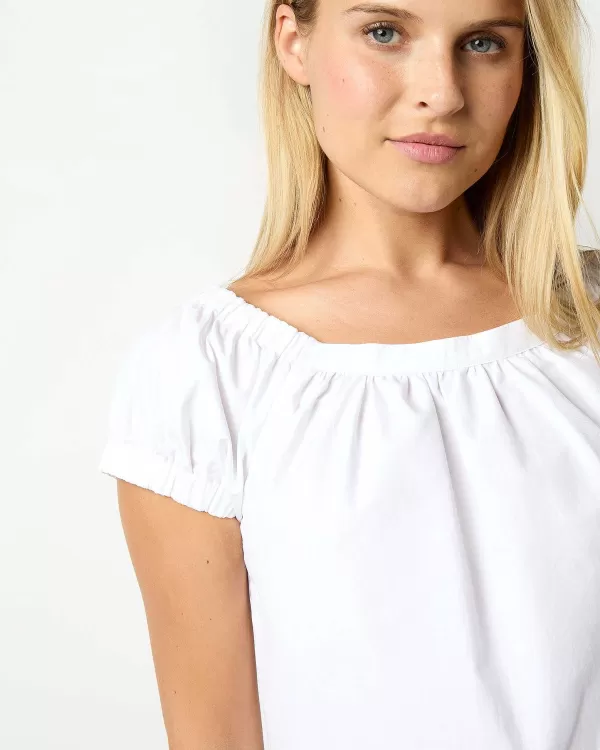 Outlet Ann Mashburn Bridget Top White Poplin