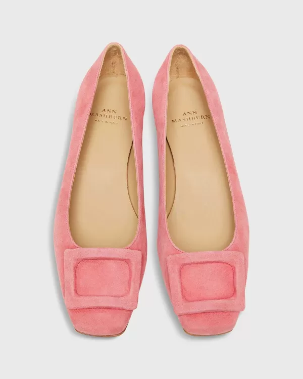 Sale Ann Mashburn Buckle Shoe Peony Suede