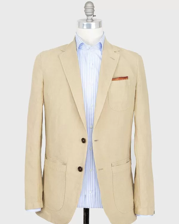 Clearance Sid Mashburn Butcher Jacket Khaki Canapa Canvas
