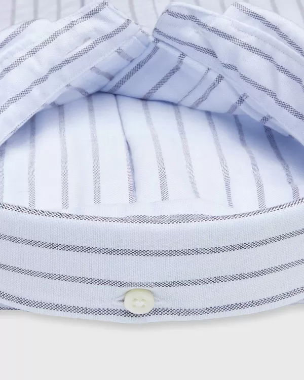 Flash Sale Sid Mashburn Button-Down Sport Shirt Sky/Navy Stripe Oxford