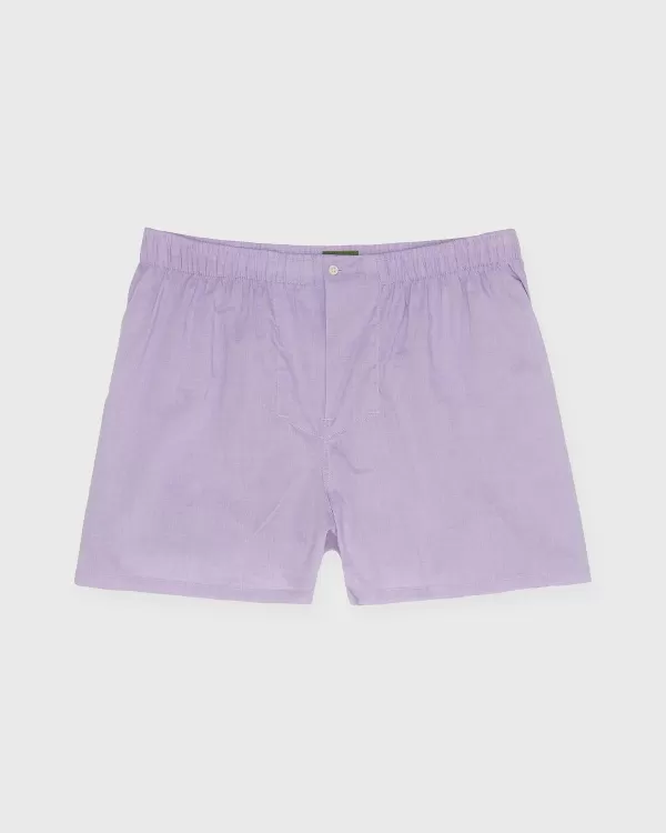 New Sid Mashburn Button-Front Boxer Short Lavender End-On-End