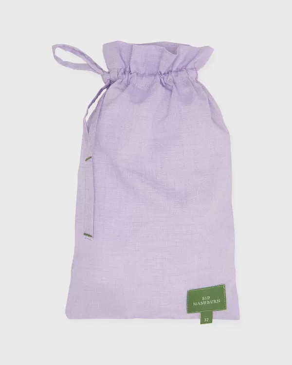 New Sid Mashburn Button-Front Boxer Short Lavender End-On-End