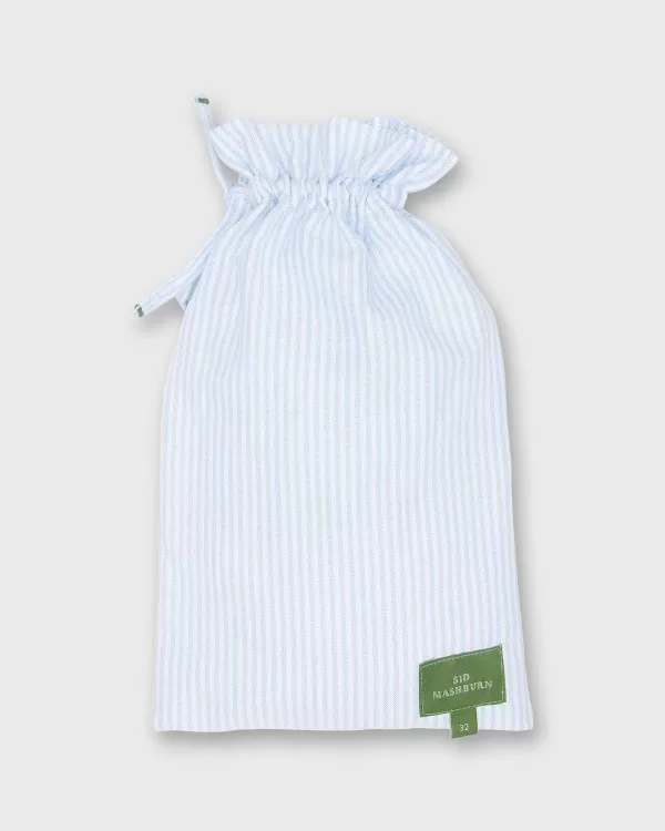 Hot Sid Mashburn Button-Front Boxer Short Blue/White University Stripe Oxford