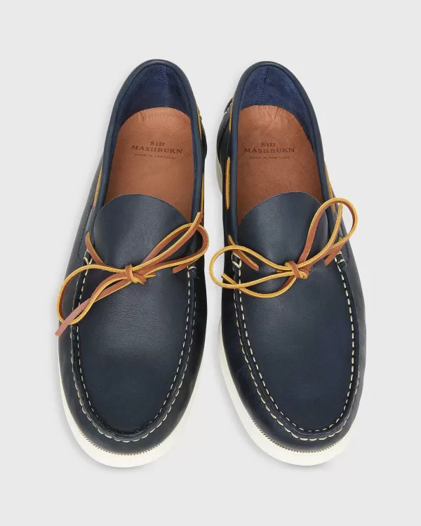 Cheap Sid Mashburn Camp Moccasin Navy Leather