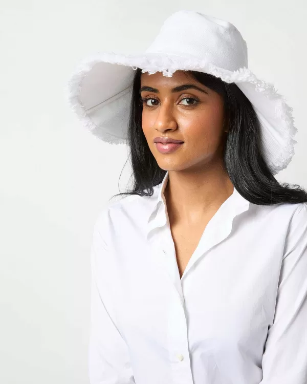 Sale Hat Attack Canvas Packable Hat Solid White