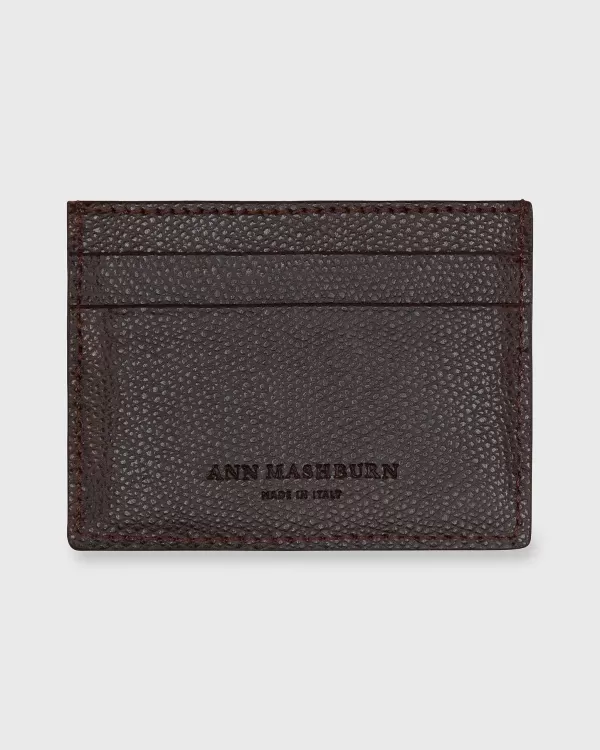 Store Ann Mashburn Card Holder Dark Chocolate Leather
