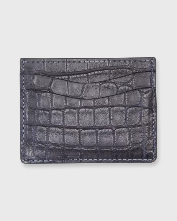 Discount Sid Mashburn Card Holder Navy Matte Alligator