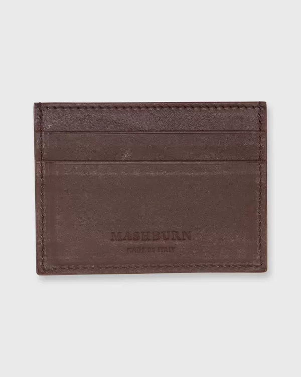 Hot Mashburn Card Holder Dark Brown Leather