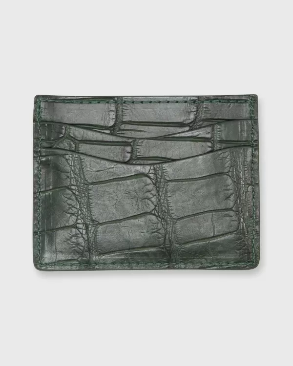 Online Sid Mashburn Card Holder Green Matte Alligator