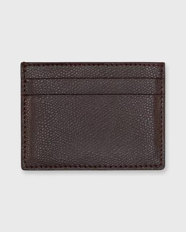 Store Ann Mashburn Card Holder Dark Chocolate Leather