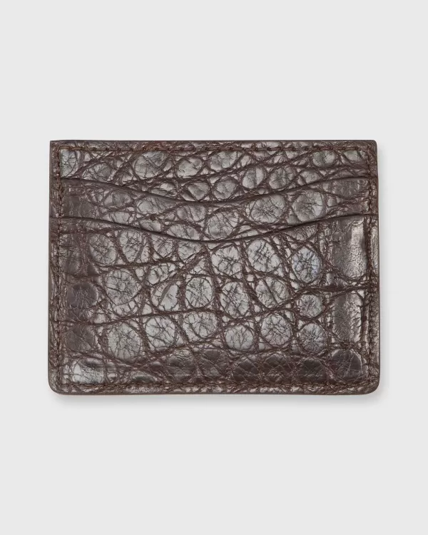 Store Sid Mashburn Card Holder Chocolate Matte Alligator