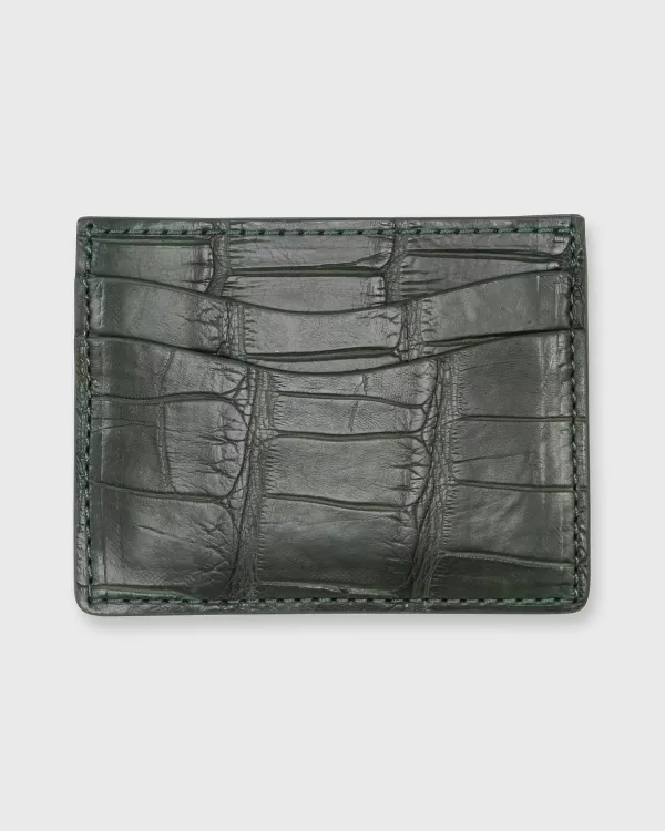 Online Sid Mashburn Card Holder Green Matte Alligator