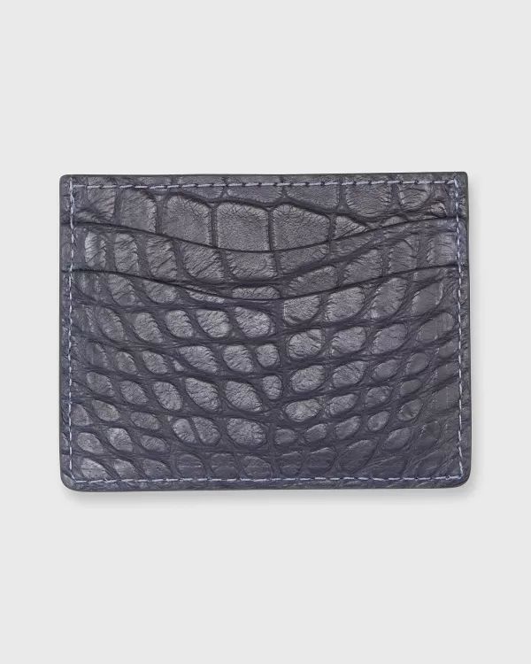 Discount Sid Mashburn Card Holder Navy Matte Alligator