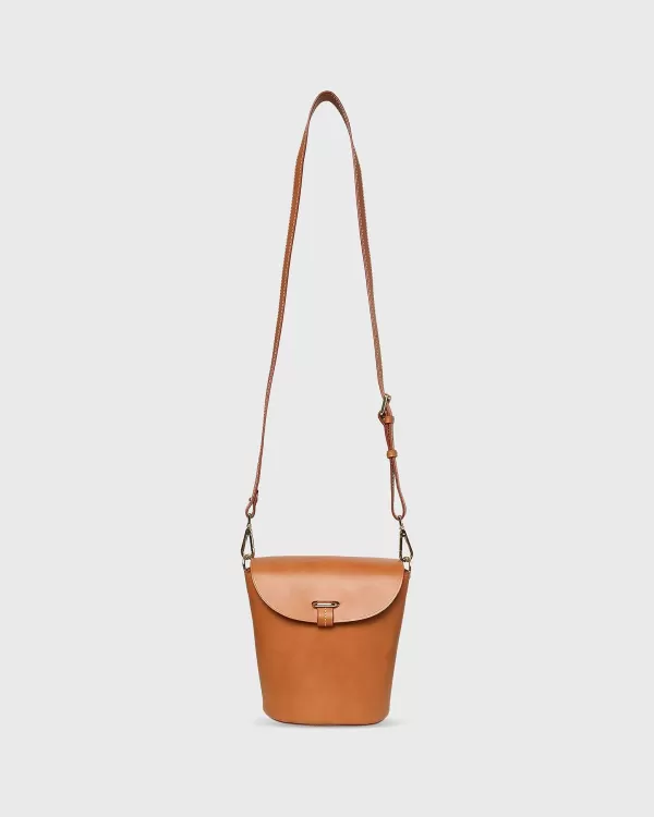 Cheap Ann Mashburn Charlotte Crossbody Bag Tan Leather