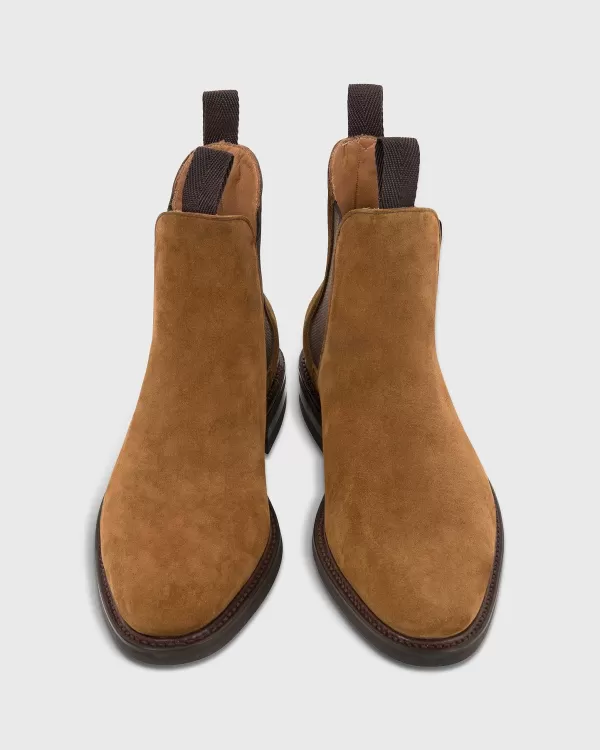 Shop Sid Mashburn Chelsea Boot Tobacco Suede