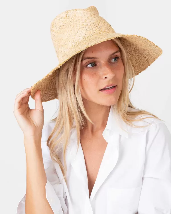Online Lola Hats Commando Hat Natural/White Trim