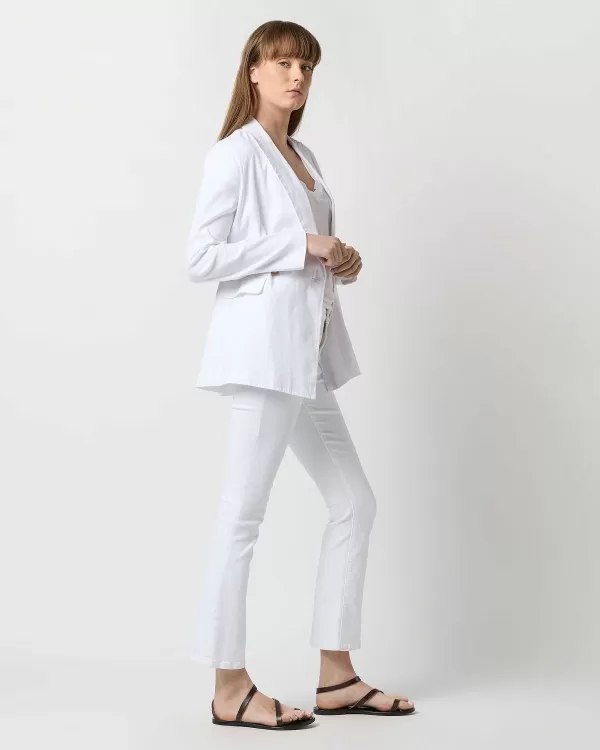 Sale Ann Mashburn Constance Jacket White Stretch Cotolino