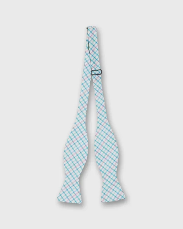 Clearance Sid Mashburn Cotton Bow Tie Verdigris Tattersall
