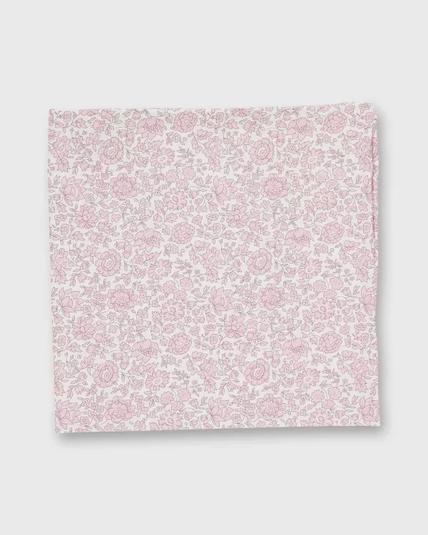 Flash Sale Sid Mashburn Cotton Print Pocket Square Pink D'Anjo Coast Liberty Poplin