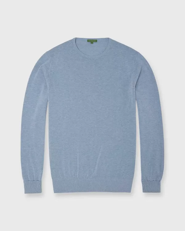 Hot Sid Mashburn Crewneck Sweater Pale Heather Sky Cotton