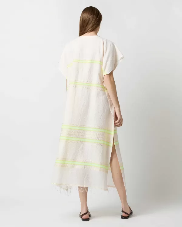 Best Sale lemlem Dailila V-Neck Caftan Lomi Keylime