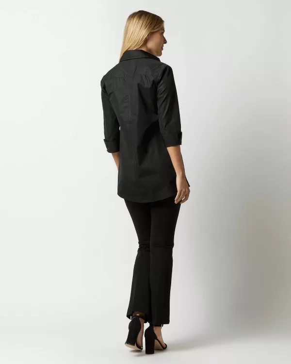 Sale Ann Mashburn Designer Tunic Black Poplin