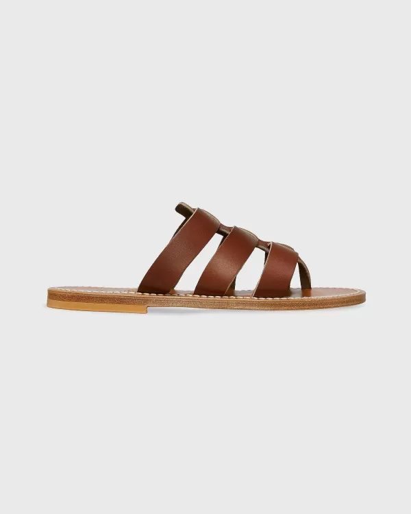 Online K. Jacques Dolon Sandal Dark Brown Leather