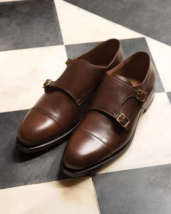 Online Sid Mashburn Double Monk Strap Espresso Calfskin
