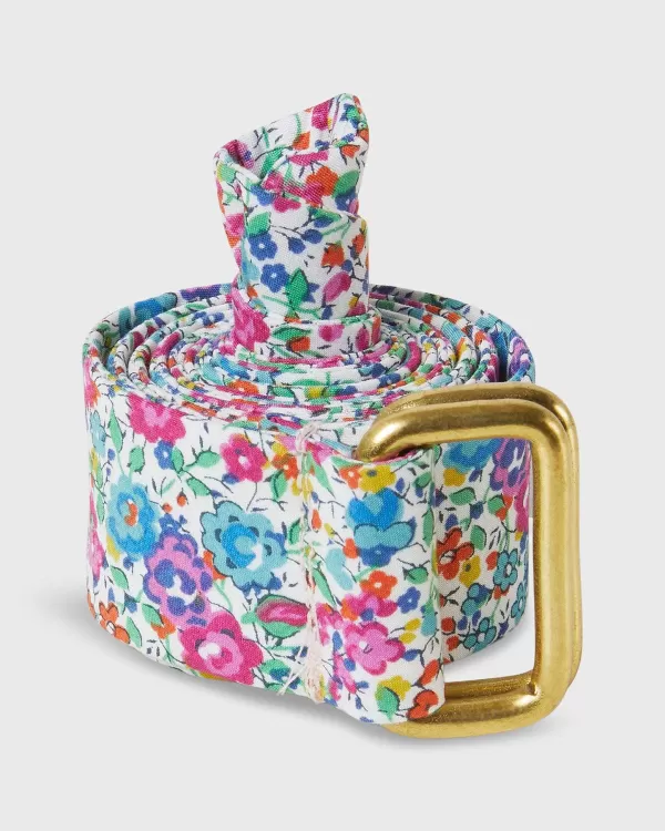 Hot Sid Mashburn D-Ring Belt Pink Emma & Georgina Liberty Fabric