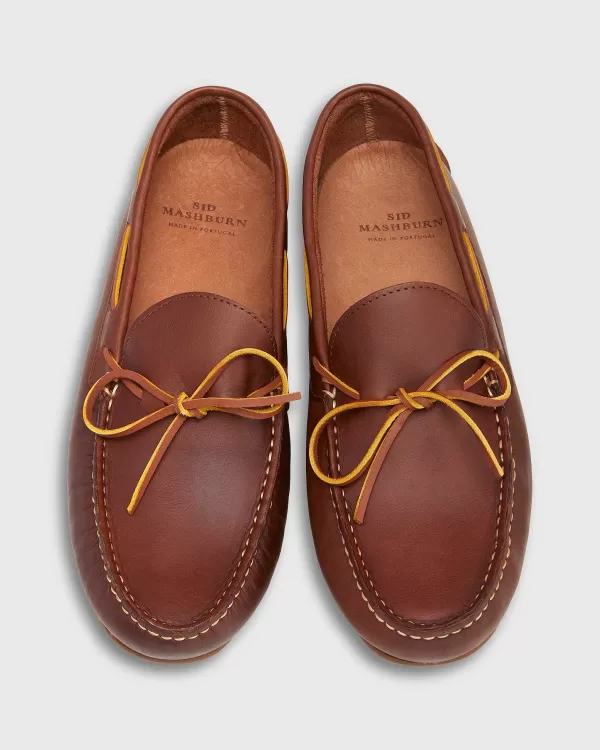 Hot Sid Mashburn Driving Moccasin Bourbon Leather