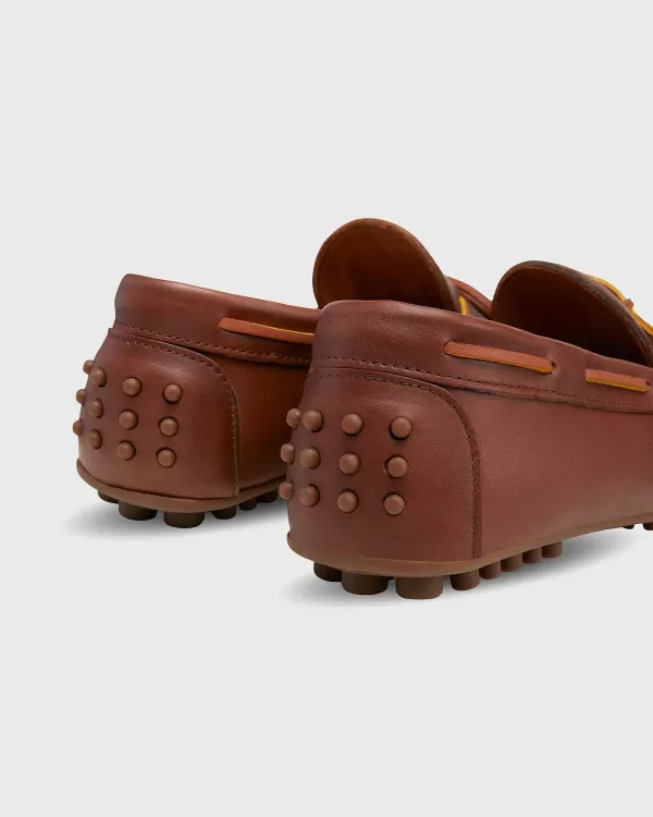 Hot Sid Mashburn Driving Moccasin Bourbon Leather