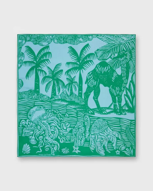 Outlet Inoui Editions Dufy Square Scarf Turquoise