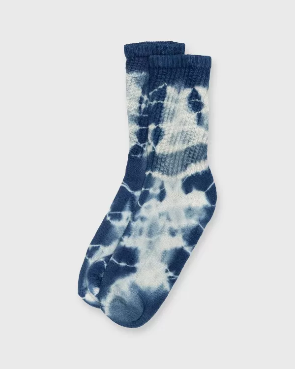 Outlet American Trench Dyed Retro Socks Indigo