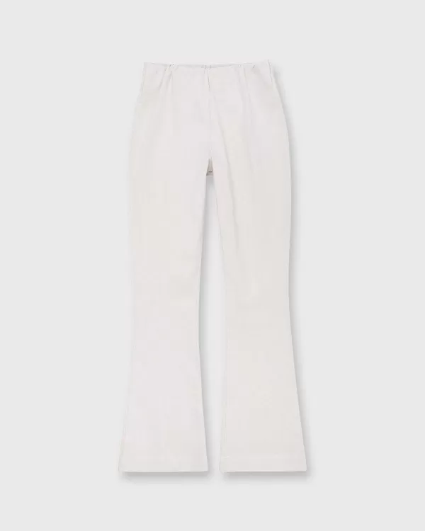 Store Ann Mashburn Faye Flare Cropped Pant Taupe Garment-Dyed Stretch Twill