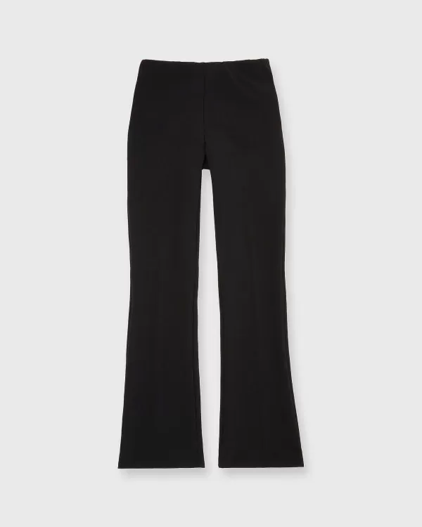 Shop Ann Mashburn Faye Flare Cropped Pant Black Cady