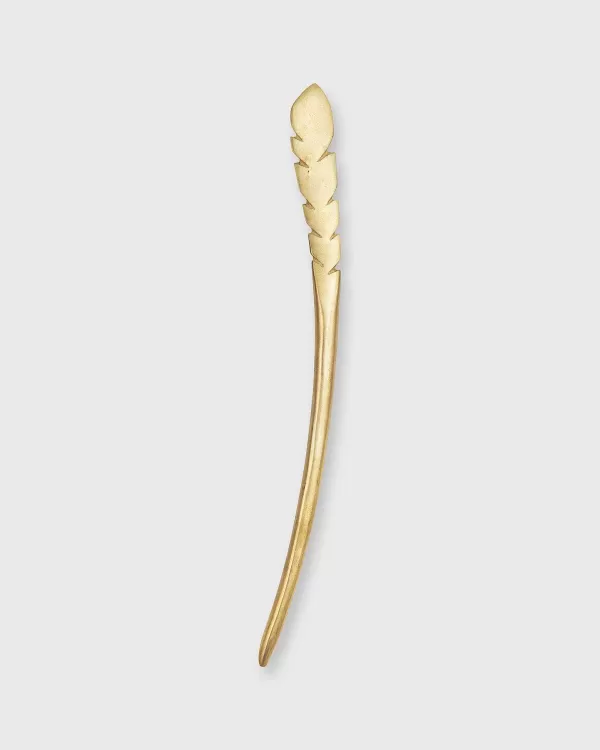 Online Ann Mashburn Feather Hairpin Brass