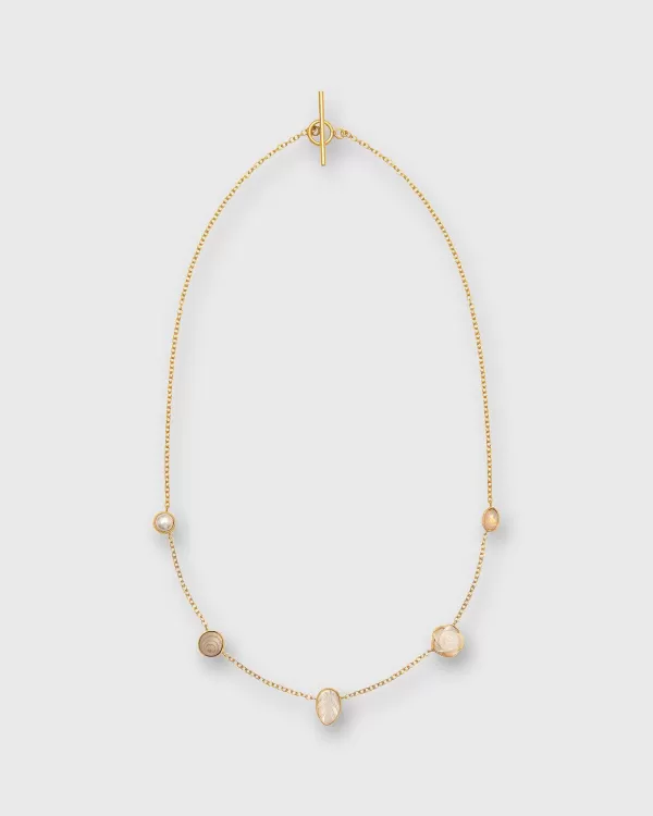 Cheap Grainne Morton Five Mini Charm Necklace Pearl/Gold