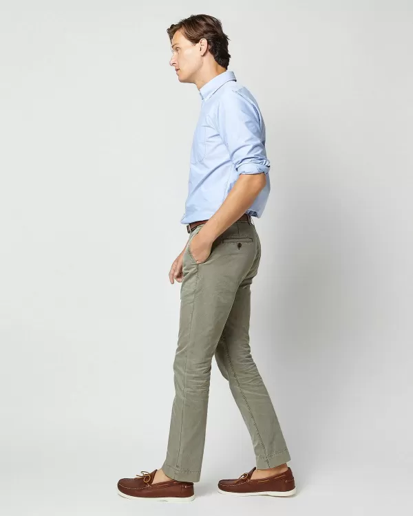 Discount Sid Mashburn Garment-Dyed Field Pant Spring Olive Ap Lightweight Twill